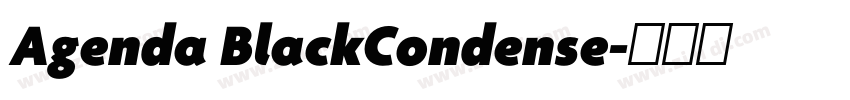 Agenda BlackCondense字体转换